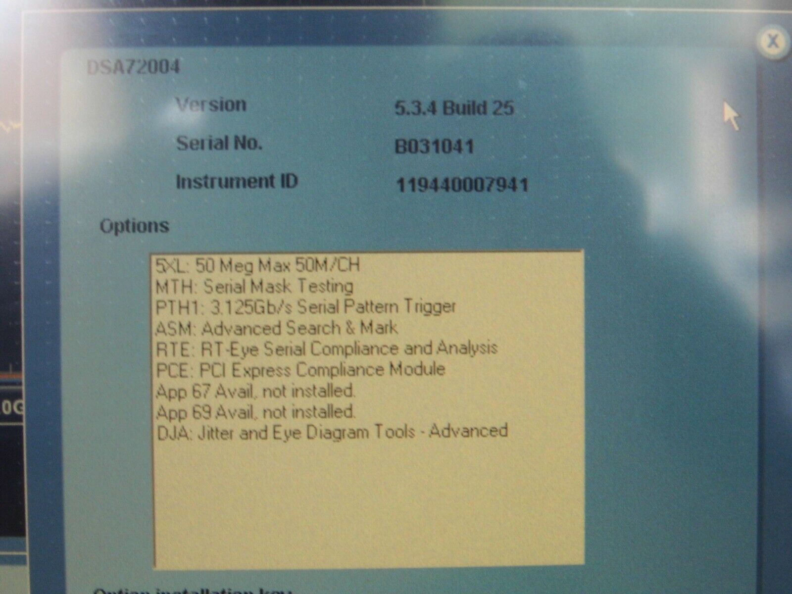 Tektronix DSA72004 Oscilloscope 5XL MTH ST ASM RTE PCE PTD DJA ISO17025 Tektronix DSA72004 Oscilloscope 5XL MTH ST ASM RTE PCE PTD DJA ISO17025